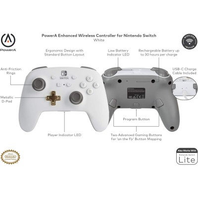 Power A Nintendo Switch White & Grey