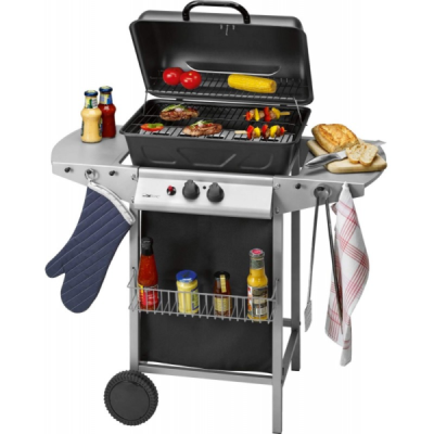 Barbecue avec couvercle & Cheminée