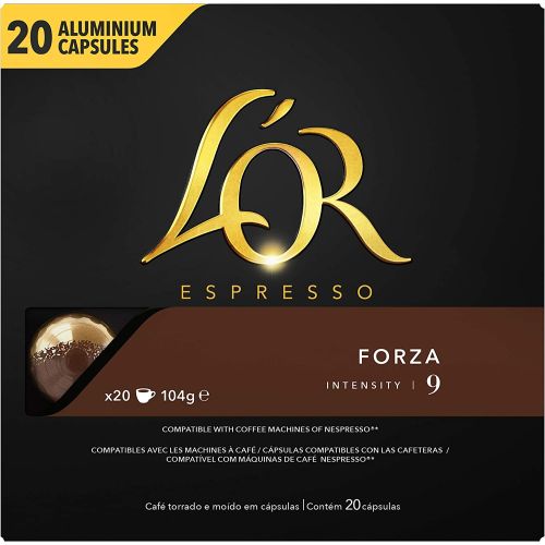 Paquet de 20 capsules L'OR Espresso FORZA Intensité 9 Tunisie