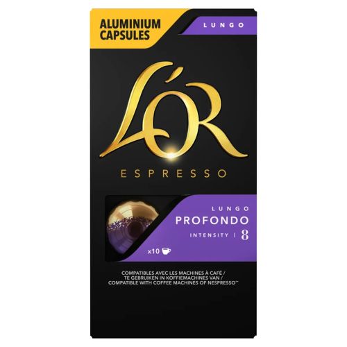 Paquet de 10 capsules L'OR Espresso Lungo PROFONDO Intensité 8 Tunisie